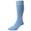 Danvers Pantherella Made in England Socks in Sea Blue 5614 SEA