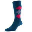 Pantherella Men's Merino Locke Argyle Socks in Racing Green 595656 0003