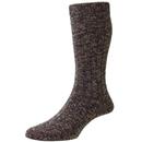 Pantherella Rye Men's Retro Recycled Cotton Made In England Luxury Socks in Baracle Fleck