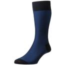 Pantherella Made In England Mens Socks Santos Blue