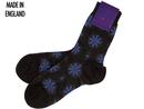 + Anne PANTHERELLA Retro 60s Floral Socks CHARCOAL