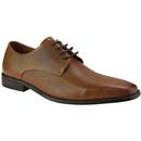 Paolo Vandini Christopher Mod Straw Grain Leather Derby Shoes Tan