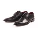 Enoch PAOLO VANDINI Diamond Weave Derby Shoes (B)