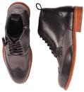  Eros PAOLO VANDINI Mod Side Zip Brogue Boots (B)