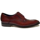 Paolo Vandini Eton Lace Mod Leather Derby Shoes in Bordo