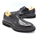 Medlar Paolo Vandini Mod Chunky Brogue Shoes Black