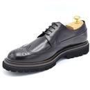 Medlar Paolo Vandini Mod Chunky Brogue Shoes Black