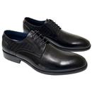 Melbury Paolo Vandini Black Leather Derby Shoes