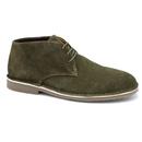 Modville Paolo Vandini Suede Desert Boots Olive