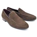 Monessie Paolo Vandini Suede Loafers (Chocolate)