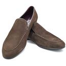 Monessie Paolo Vandini Suede Loafers (Chocolate)