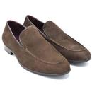 Monessie Paolo Vandini Suede Loafers (Chocolate)