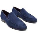 Monessie Paolo Vandini Mod Suede Loafers (Navy)