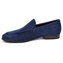 Monessie Paolo Vandini Mod Suede Loafers (Navy)