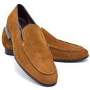 Monessie Paolo Vandini Mod Suede Loafers (Tan)