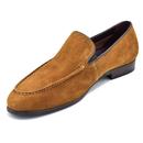 Monessie Paolo Vandini Mod Suede Loafers (Tan)