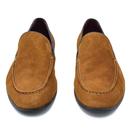 Monessie Paolo Vandini Mod Suede Loafers (Tan)