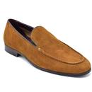 Paolo Vandini Monessie Suede Loafers in Light Tan