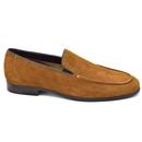 Monessie Paolo Vandini Mod Suede Loafers (Tan)