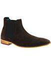 Smokey PAOLO VANDINI Mod Suede Chelsea Boots BROWN