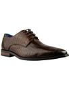 paolo vandini teilo croc stamp chisel shoes brown