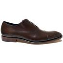 Paolo Vandini Thistle Oxford Shoes in Mid Brown Leather