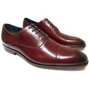 Thistle Paolo Vandini Wine Leather Oxford Shoes 