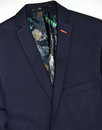 Retro 60s Mod Puppytooth 2 or 3 Piece Suit in Navy