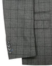 Mens Retro 2 Button Windowpane Check 3 Piece Suit