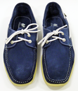 Azul - Retro Indie Ivy Look Suede Mod Boat Shoes N