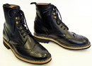 Ike PAOLO VANDINI Retro Indie Mod Brogue Boots (B)