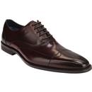 paolo vandini mens dave retro stitched wingtip leather lace shoes wine