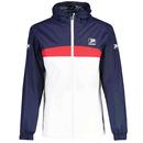 Patrick Retro 80s Colour Block Windrunner Cagoule in Navy