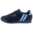 Patrick Dijon Retro Suede Trainers in Navy and Sky Blue