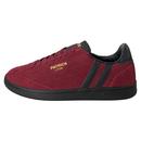 Patrick Lyon Suede Trainers in Burgundy and Black