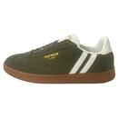 Patrick Lyon Retro Suede Trainers in Olive