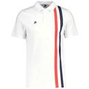 Olivier Racing Stripe Polo Shirt in White by Patrick