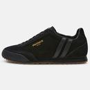 Main photo of Patrick Rio Retro Terrace Suede Trainers in Black Mono	