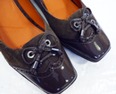 Taylor GEOX Sixties Mod Suede & Patent Bow Shoes