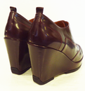 Armonia GEOX Retro Brushed Leather Mod Wedge Shoes