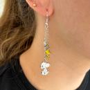 +Peanuts Snoopy & Woodstock Enamel Retro Earrings