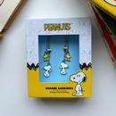 +Peanuts Snoopy & Woodstock Enamel Retro Earrings