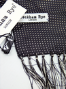 Pin Dot PECKHAM RYE Retro 60s Mod Black Silk Scarf