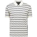 original penguin mens print geo flags interlock jesey polo tshirt birch