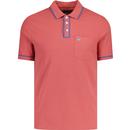 original penguin mens earl tipped sticker pete chest pocket polo tshirt mineral red