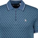 Original Penguin Geo Jacquard 1/4 Zip Polo Shirt S