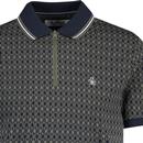 Original Penguin Jacquard Argyle Zip Neck Polo DO