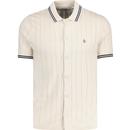 original penguin mens tipped drop needle stripe knit button through polo tshirt birch