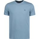 original penguin mens pin point embroidered crew neck tshirt spring lake blue