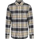 original penguin mens plaid flannel button down long sleeve shirt black beige